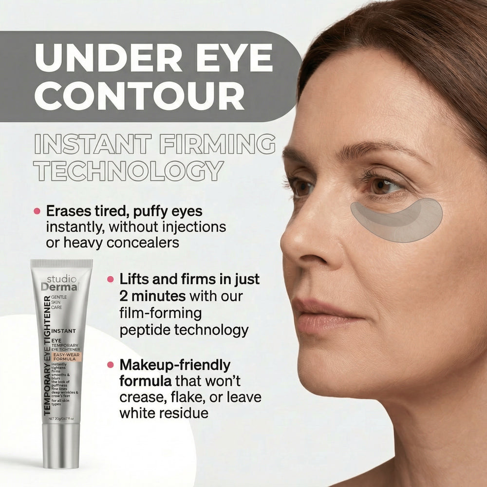 Under-eye contour: instant firming technology applied to a mature woman's under-eye area